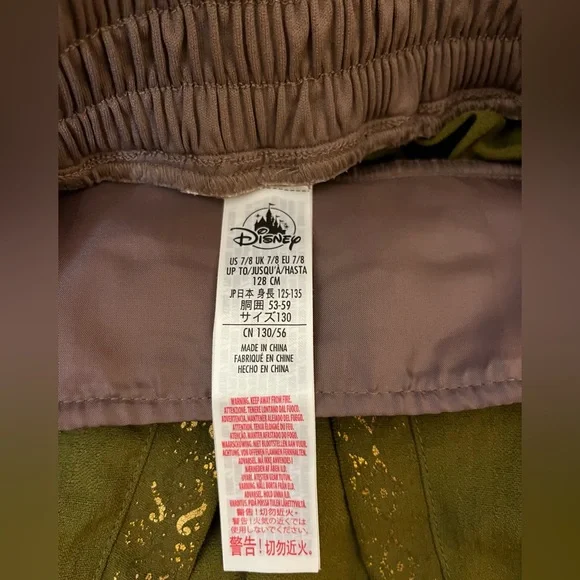 Disney Raya and the Last Dragon Green Harem Pants Brown Belt Size 7/8 Girls EUC - Picture 6 of 6